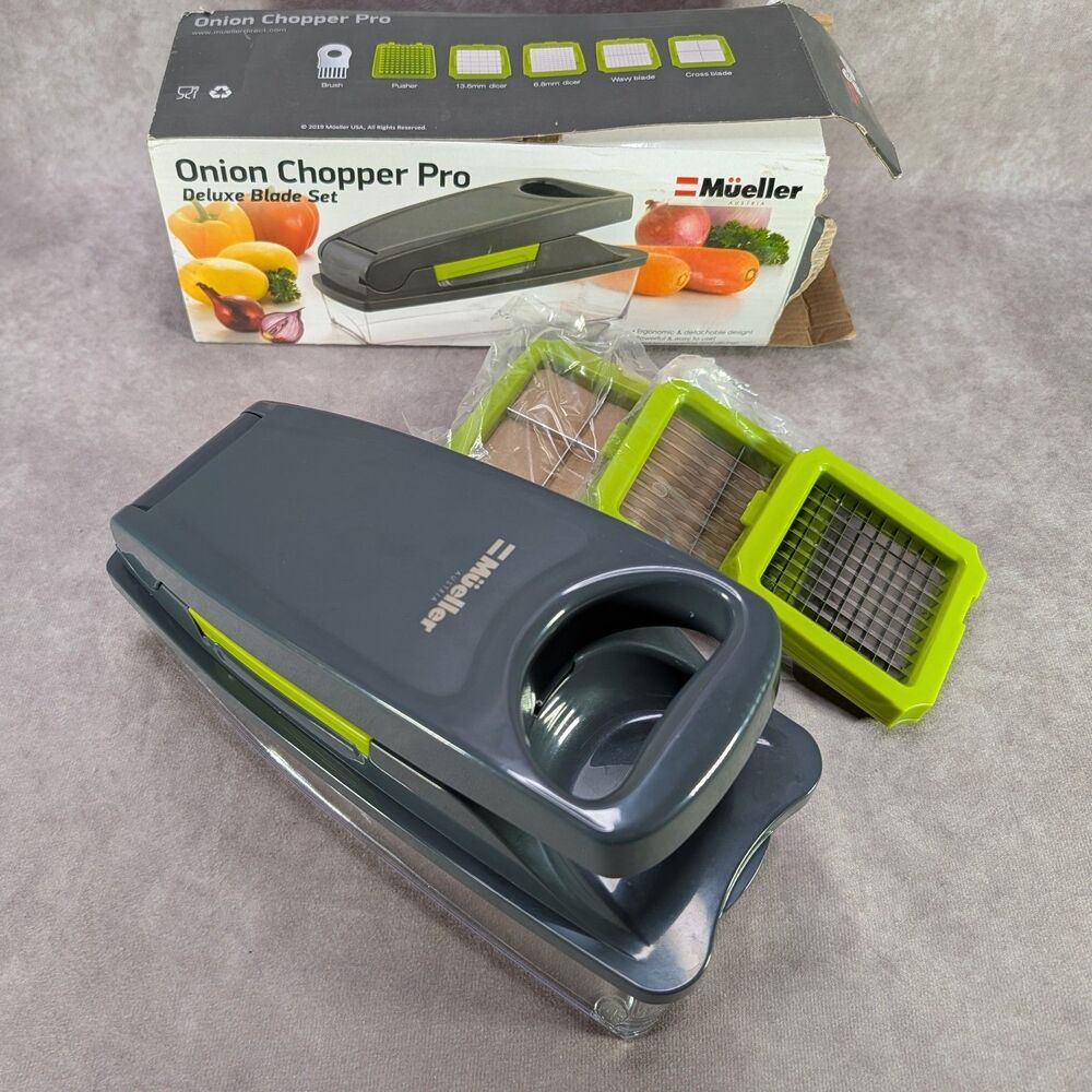 Mueller Onion Chopper Pro Deluxe Blade Set Vegetable Dicer Slicer No Brush